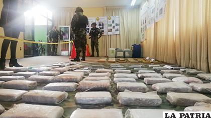 Parte de la droga que fue secuestrada durante lo que va del año /bolivialocal.net