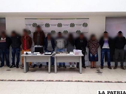 Once individuos fueron los capturados en el operativo /Policía Nacional de Colombia