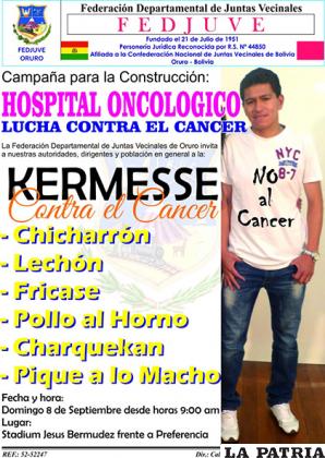 El afiche con el que la Fedjuve promociona la kermesse /FEDJUVE