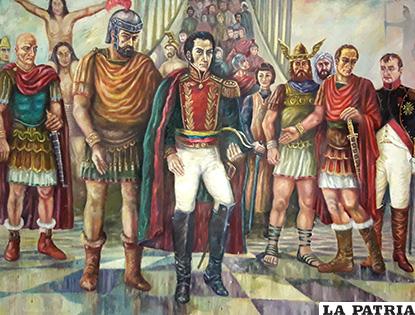 ?leo de Bolívar, pintado por un artista potosino
