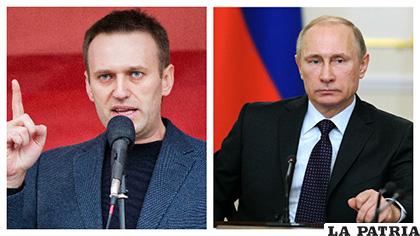 El opositor Alexéi Navalni y el presidente ruso Vladímir Putin /peru21.pe