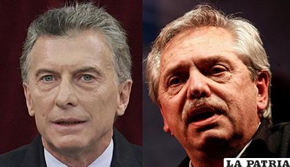 Mauricio Macri (Izq.) y Alberto Fernández (Der.) son los favoritos para ganar las elecciones presidenciales en Argentina /elcomercio.pe