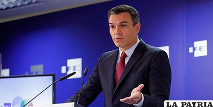 El socialista Pedro Sánchez, presidente del gobierno español /800noticias.com