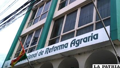 La oficina del Instituto Nacional de Reforma Agraria (INRA) en Santa Cruz /ANF