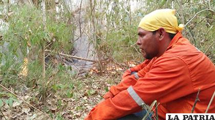 El bombero voluntario Renso Enrique Flores que fue a la Chiquitanía para sofocar los incendios /Facebook
