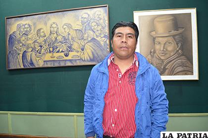 Rimber Santos García en su primera exposición individual /JOHAN ROMERO /LA PATRIA