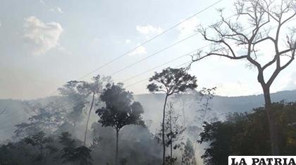 El incendio que amenaza el Madidi /Sernap Madidi