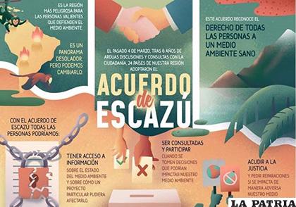 El acuerdo Escazú aboga por el derecho a la información, la participación pública y el acceso a la justicia en 
asuntos ambientales en la región /INTERNET