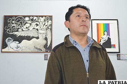 Renán Huanca en su primera exposición individual /LA PATRIA