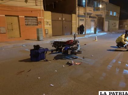 Ambas motocicletas colisionaron en la calle ancha /LA PATRIA
