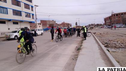 Proyecto de ciclovías en Oruro comienza a tomar forma /Ovidio Cayoja /LA PATRIA