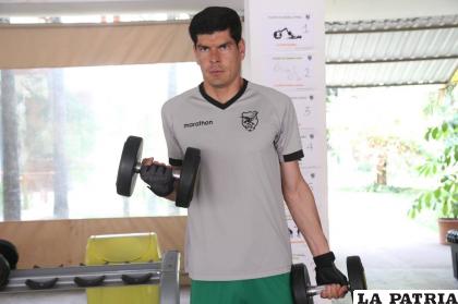 Carlos Lampe, golero del seleccionado boliviano /APG