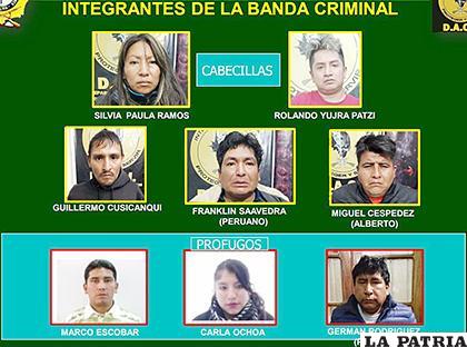De la banda criminal, cuatro imputados se encuentran en la cárcel de San Pedro /LA PATRIA
