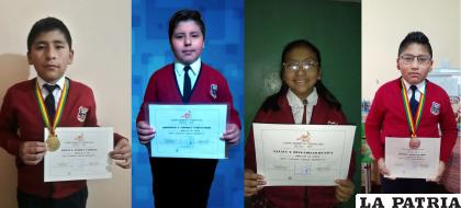 Estudiantes del colegio Reekie que lograron medallas en el certamen nacional /LA PATRIA