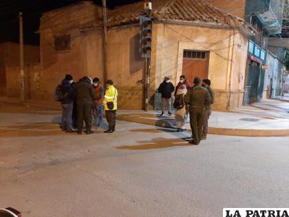 El Ministerio Público realizando la reconstrucción del hecho /LA PATRIA
