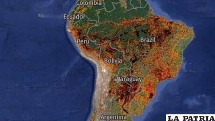 Siete países en Sudamérica son afectados por los incendios forestales