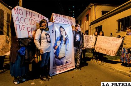 Familiares de Andrea exigieron justicia /La Razón