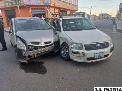 Momento del impacto entre ambos vehículos /LA PATRIA