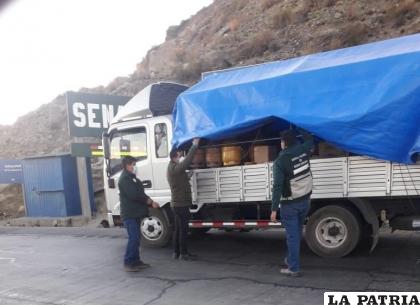 El 2 de julio fue interceptado el camión con 45 garrafas /LA PATRIA