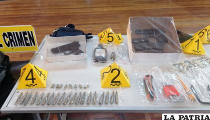 Objetos secuestrados por la Policía /Erbol