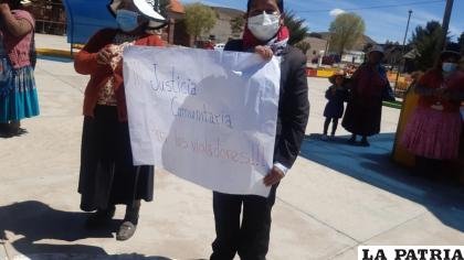 Gente protestó luego de las 2 violaciones a menores de edad en Corque /LA PATRIA