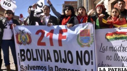 Plataformas ciudadanas protestan en Potosí /APG ARCHIVO