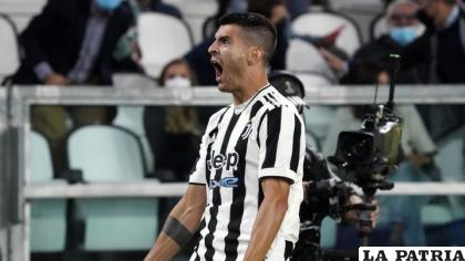 Álvaro Morata anotó para Juventus, pero después llegó el empate del Milan / as.com
