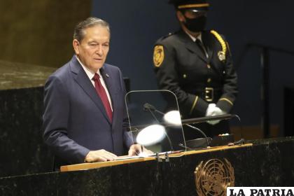 El presidente de Panamá, Laurentino Cortizo, habla ante la Asamblea General de Naciones Unidas /Spencer Platt /Pool Photo vía AP