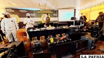 En posesión del aprehendido se encontró varios objetos robados /Erbol