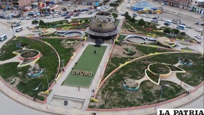 Vista aérea del Monumento del Caso del Minero LA PATRIA
