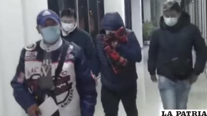 Los detenidos a la salida de la audiencia cautelar /ANF