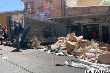 El accidente múltiple se registró en la zona de Tembladerani /Correo del Sur