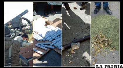 Insumos encontrados durante el conflicto cocalero /fuente ANF