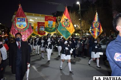 La tricolor presente en el festejo