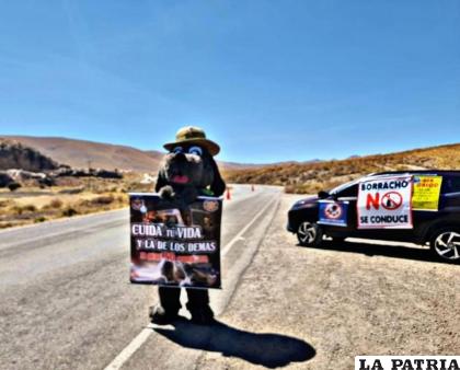 Paquito ayudó en las medidas de prevención /Comando de Policía