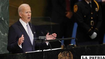 El presidente de Estados Unidos, Joe Biden, habla ante la Asamblea General de la ONU / EFE