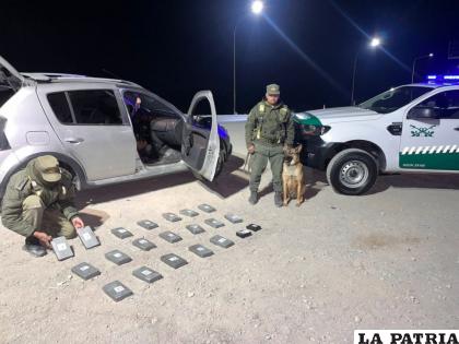 Cocaína decomisada por los integrantes del grupo Purmamarca /Argentina.gob.ar