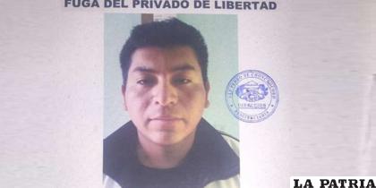 Las autoridades policiales consideran a Ortega López un recluso peligroso y lo vinculan con varios asesinatos /Policía Boliviana