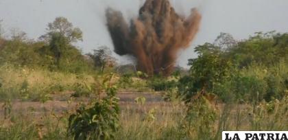 Pista clandestina en la provincia Germán Busch es destruida /Vdssc