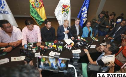 Durante el anuncio sobre la anulación de los torneos de la División Profesional /APG