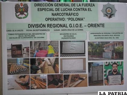 Existen antecedentes de anteriores envíos por esta red criminal / Ministerio de Gobierno
