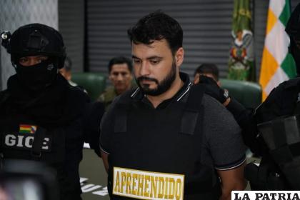 El sujeto encargado de enviar la droga /Ministerio de Gobierno
