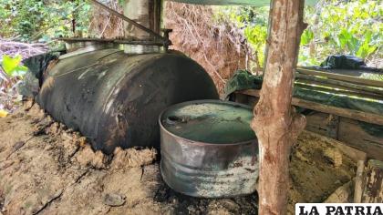 En el lugar producían gran cantidad de droga /Ministerio de Gobierno
