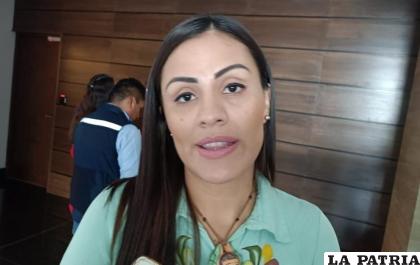 Diputada cruceña María Rene Álvarez, de la bancada de Creemos /LA PATRIA