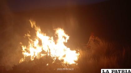 El incendio afectó a tres comunidades /Cortesía
