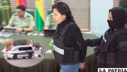 Momento de la presentación de la mujer acusada /RRSS
