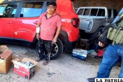 Droga hallada en el taller de chapería /Felcn