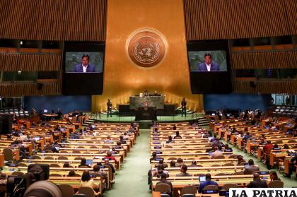 Discurso del Presidente Arce en la Asamblea General de las Naciones Unidas /Facebook Luis Arce