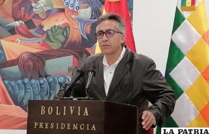 Viceministro de Coordinación y Gestión Gubernamental, Gustavo Torrico /ERBOL