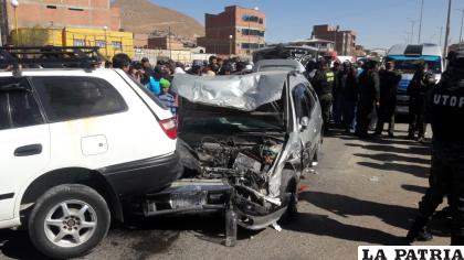 El incidente vial dejó varios vehículos dañados y un herido /LA PATRIA